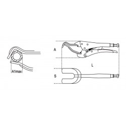 Pinza regolabile autobloccante ganasce a forcella - Beta 1061
