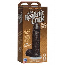 The Realistic Cock - With Removable Vac-u-lock Suction Cup - 8 Inch