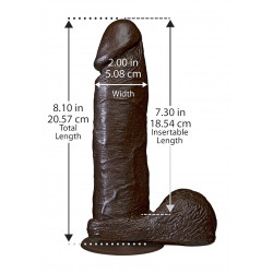 The Realistic Cock - With Removable Vac-u-lock Suction Cup - 8 Inch