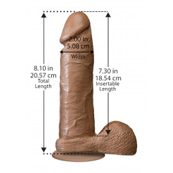 The Realistic Cock - With Removable Vac-u-lock Suction Cup - 8 Inch