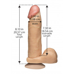 The Realistic Cock - With Removable Vac-u-lock Suction Cup - 8 Inch