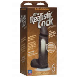 The Realistic Cock - With Removable Vac-u-lock Suction Cup - Ultraskyn - 6 Inch