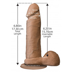 The Realistic Cock - With Removable Vac-u-lock Suction Cup - Ultraskyn - 6 Inch