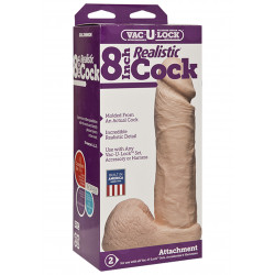 Vac-u-lock - 8 Inch Realistic(r) Cock