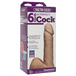 Vac-u-lock - 6 Inch Ultraskyn Cock