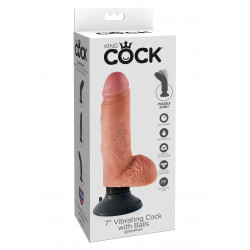 Vibrating Cock With Balls 7 Inch