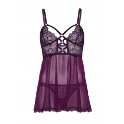 Sheer Lace Babydoll And String