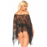 Lace Kaften Robe And Thong