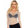 Long Sleeves Fishnet Top