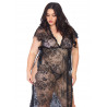 Lace Kaften Robe And Thong +