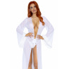 Faux Fur Trimmed Robe And String