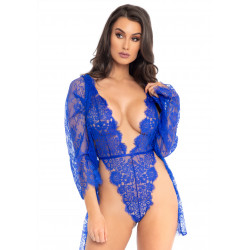 Floral Lace Teddy And Robe