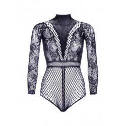 Fishnet Bodysuit With Snapcrotch