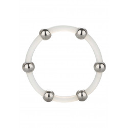 Steel Beaded Silicone Ring Xl