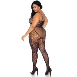 Lace And Net Tank Bodystocking +