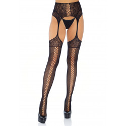 Lace Up Garterbelt Stockings