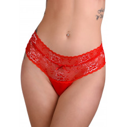 High Waist String Floral Lace